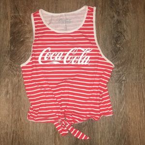 Coca Cola Tie Front Tank Top
